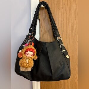 FREE MYSTERY WALLET WITH PURCHASE *NWT Apt 9 Brady Black Faux Leather Hobo  Bag